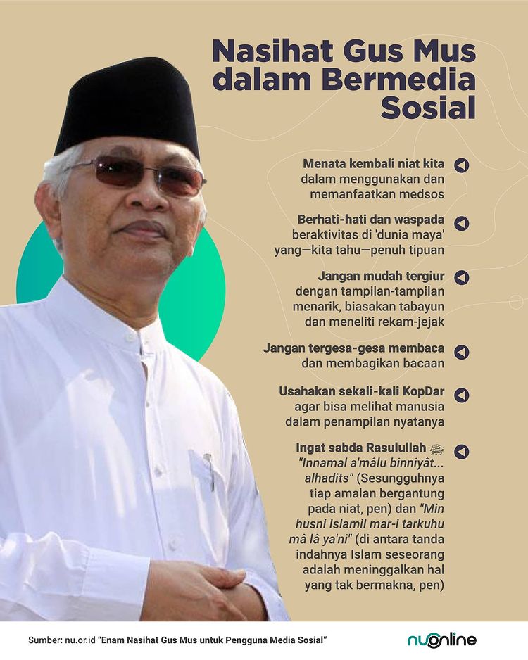 Nasihat Gus Mus dalam Bermedia Sosial