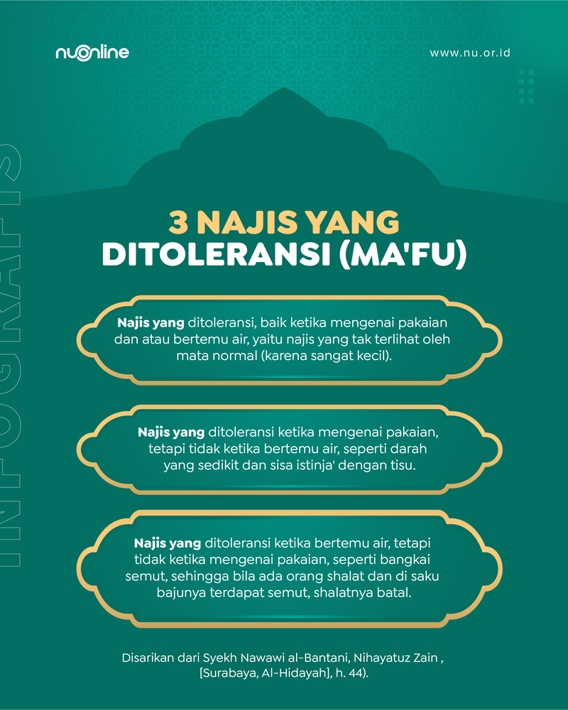 3 Najis yang Ditoleransi