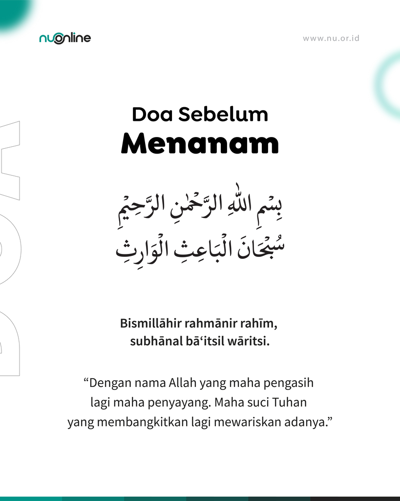 Doa Sebelum Menanam
