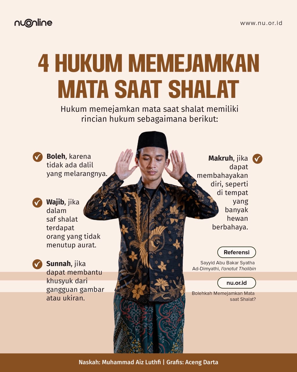 Memejamkan Mata saat Shalat