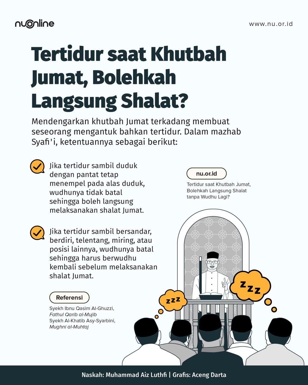 Tidur saat Khutbah, Batal Wudhu?