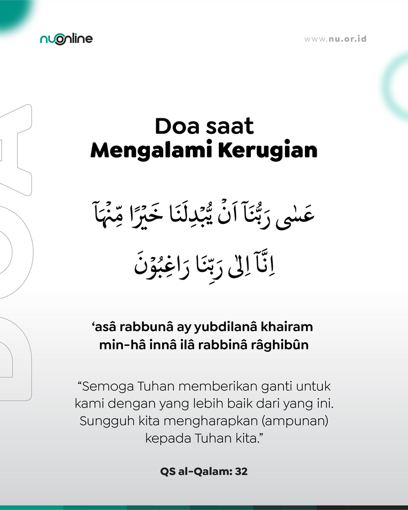 Doa ketika Rugi dalam Bisnis