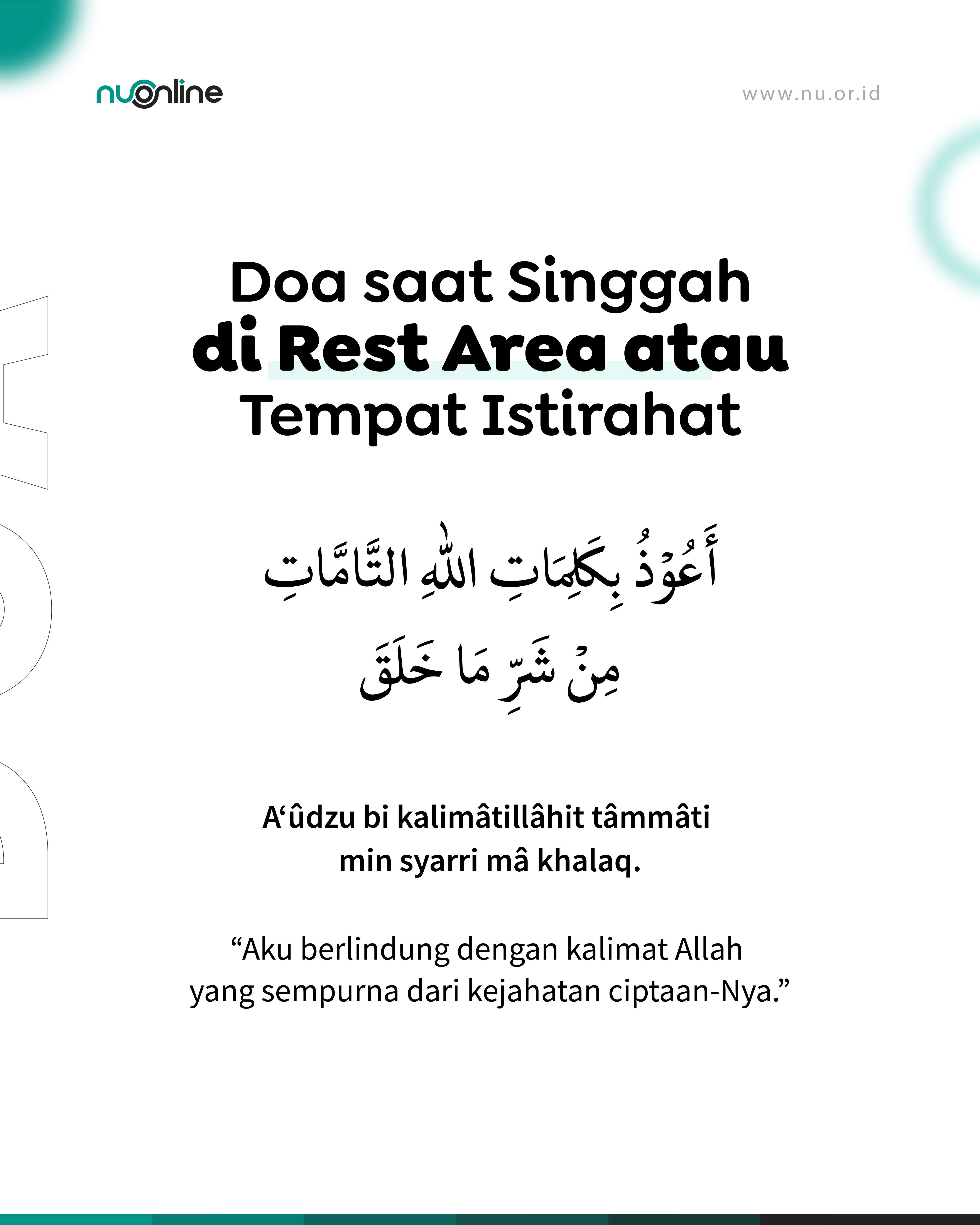 Doa saat Singgah di Tengah Perjalanan