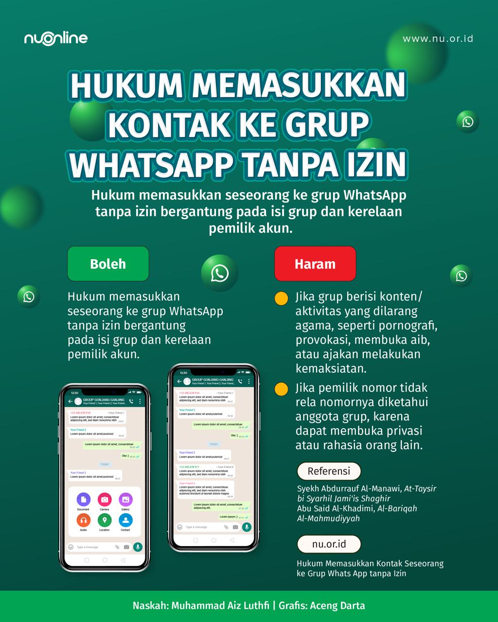 Masukkan Kontak ke Grup Whatsapp tanpa Izin