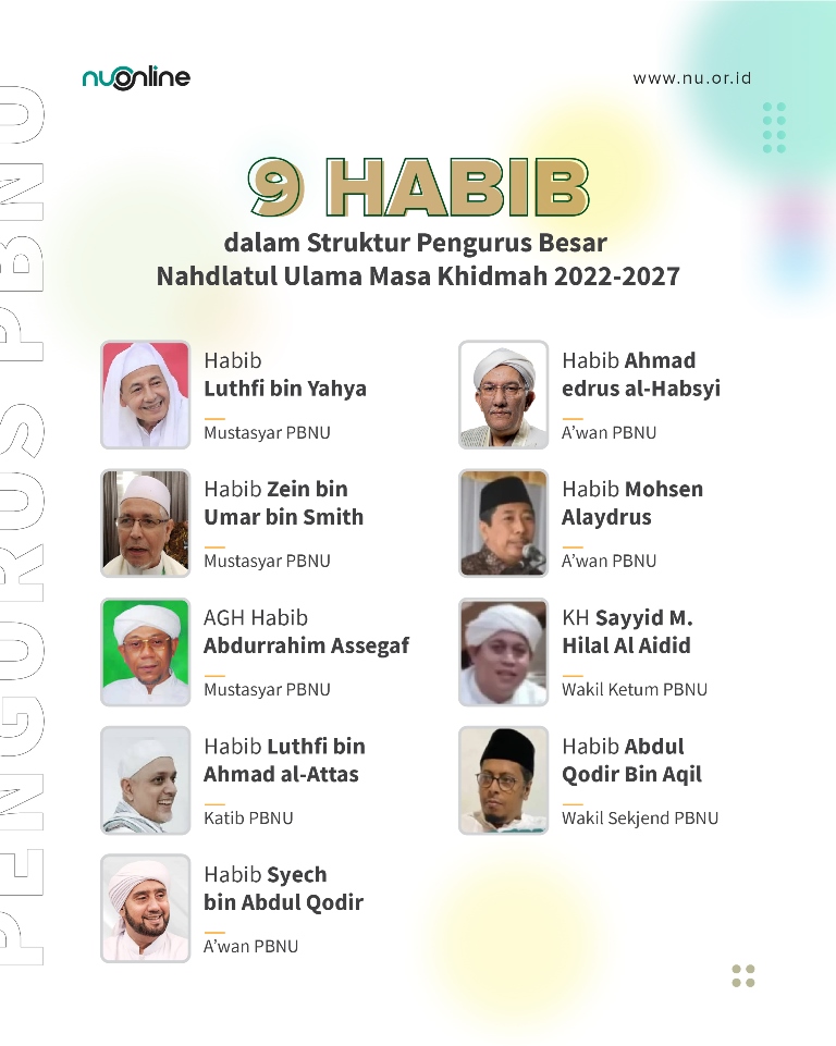 9 Habib dalam Struktur PBNU