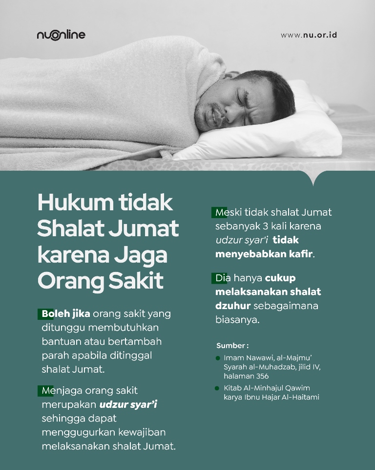 Tak Shalat Jumat karena Jaga Orang Sakit