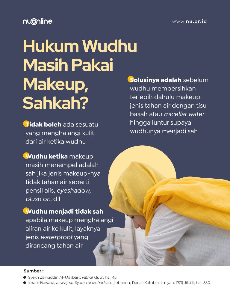 Makeup Masih Menempel saat Wudhu?