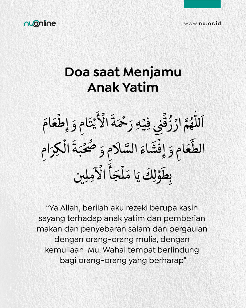 Doa saat Menjamu Anak Yatim