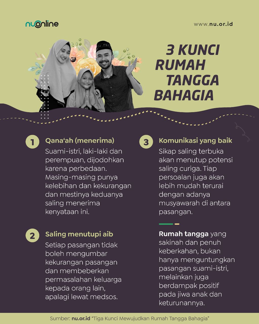3 Kunci Rumah Tangga Bahagia