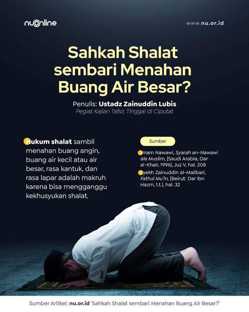 Hukum Menahan BAB saat Shalat