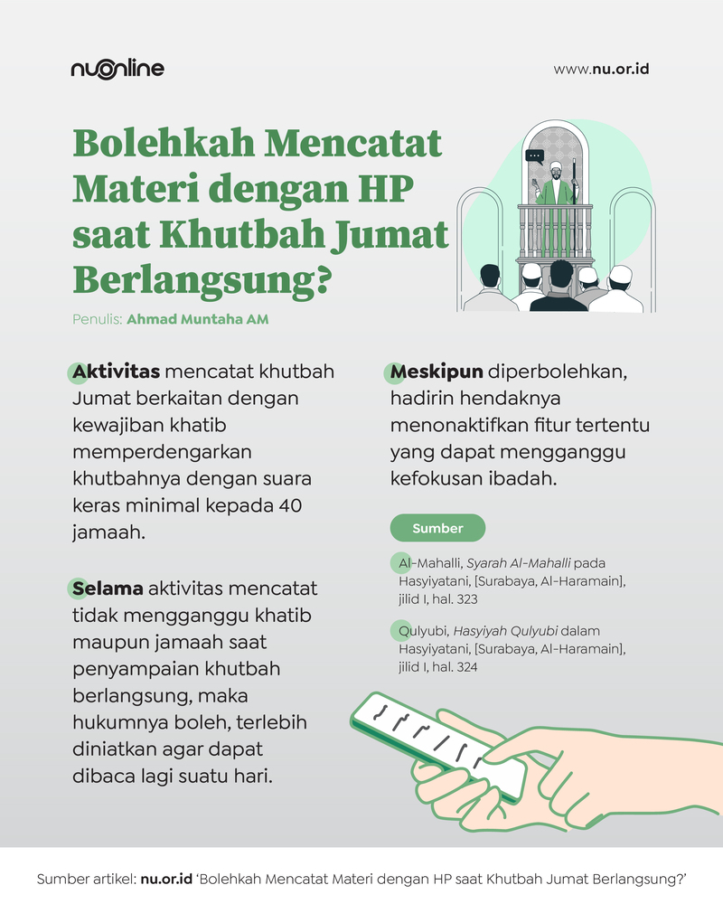 Mencatat Materi saat Khutbah Jumat?