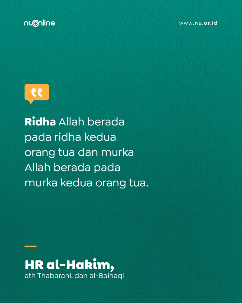 Ridha Allah, Ridha Orang Tua
