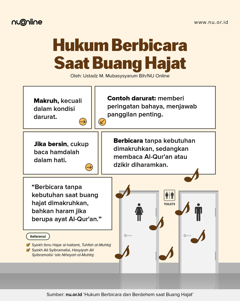 Hukum Berbicara saat Buang Hajat