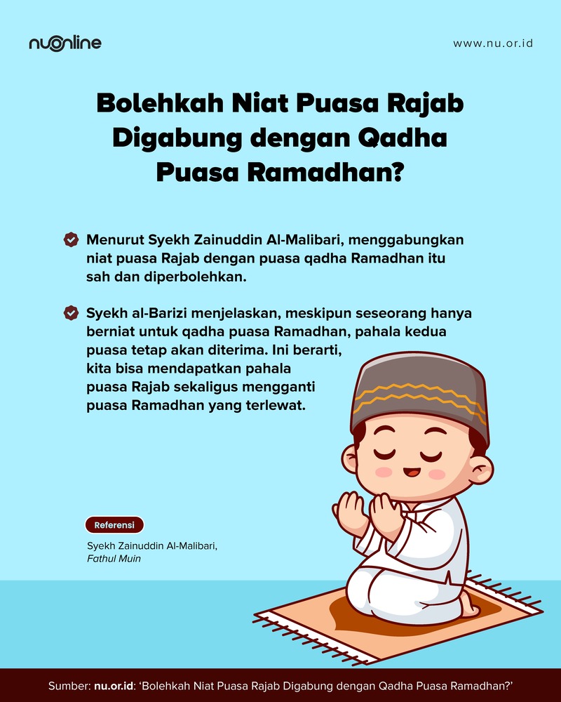 Menggabungkan Niat Puasa Rajab &amp; Qadha Ramadhan