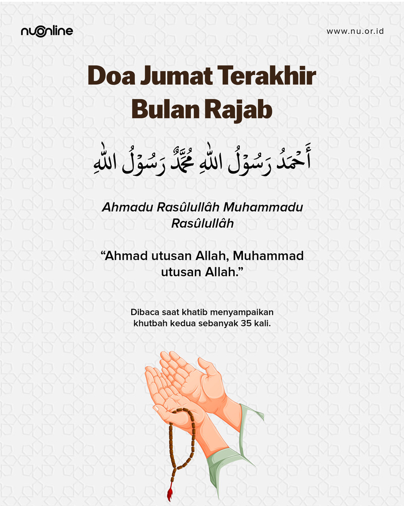 Doa Jumat Terakhir Rajab