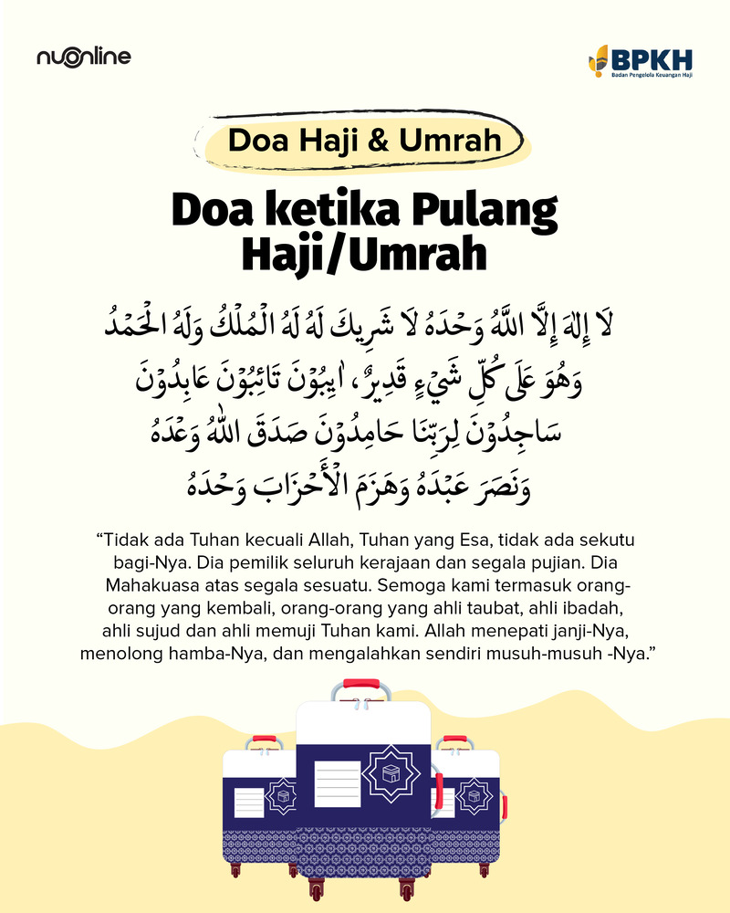 Doa saat Pulang Haji dan Umrah