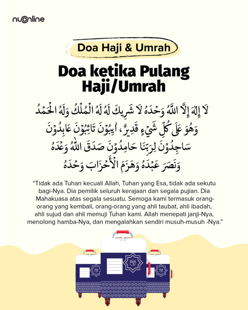 Doa saat Pulang Haji dan Umrah