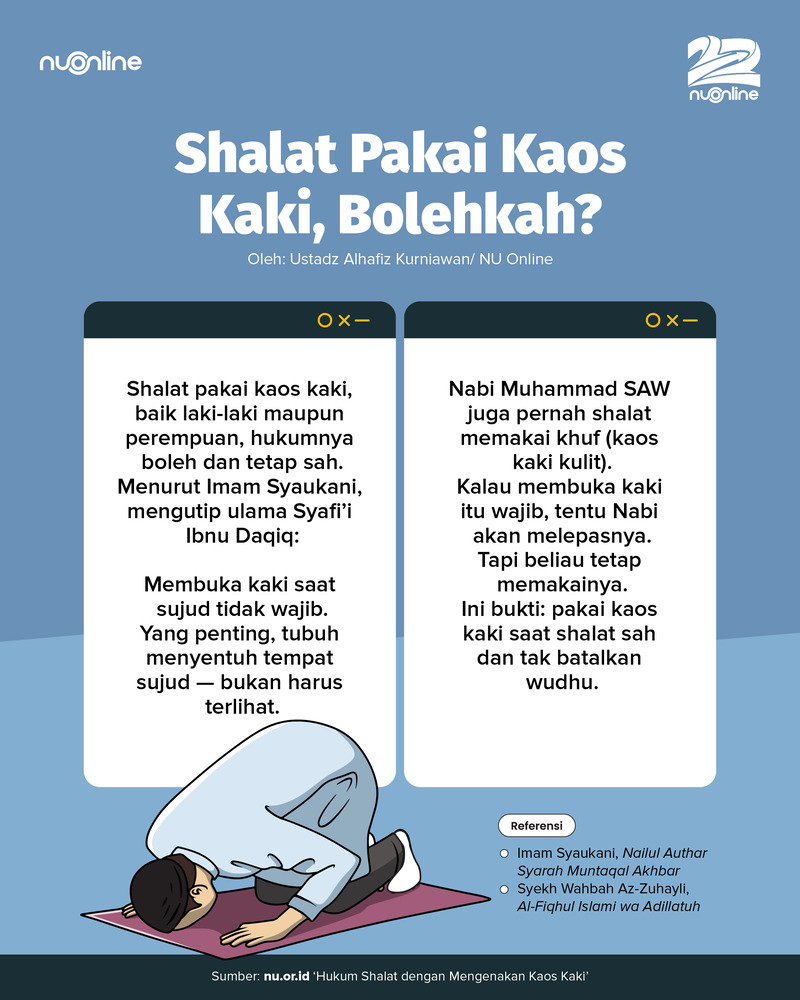 Hukum Shalat dengan Kaos Kaki