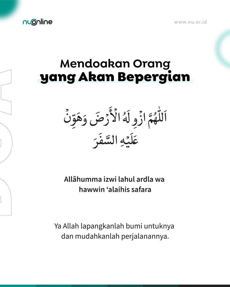 Mendoakan Orang yang Hendak Bepergian