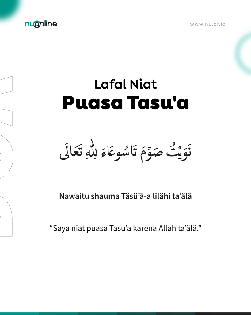 Niat Puasa Tasu’a