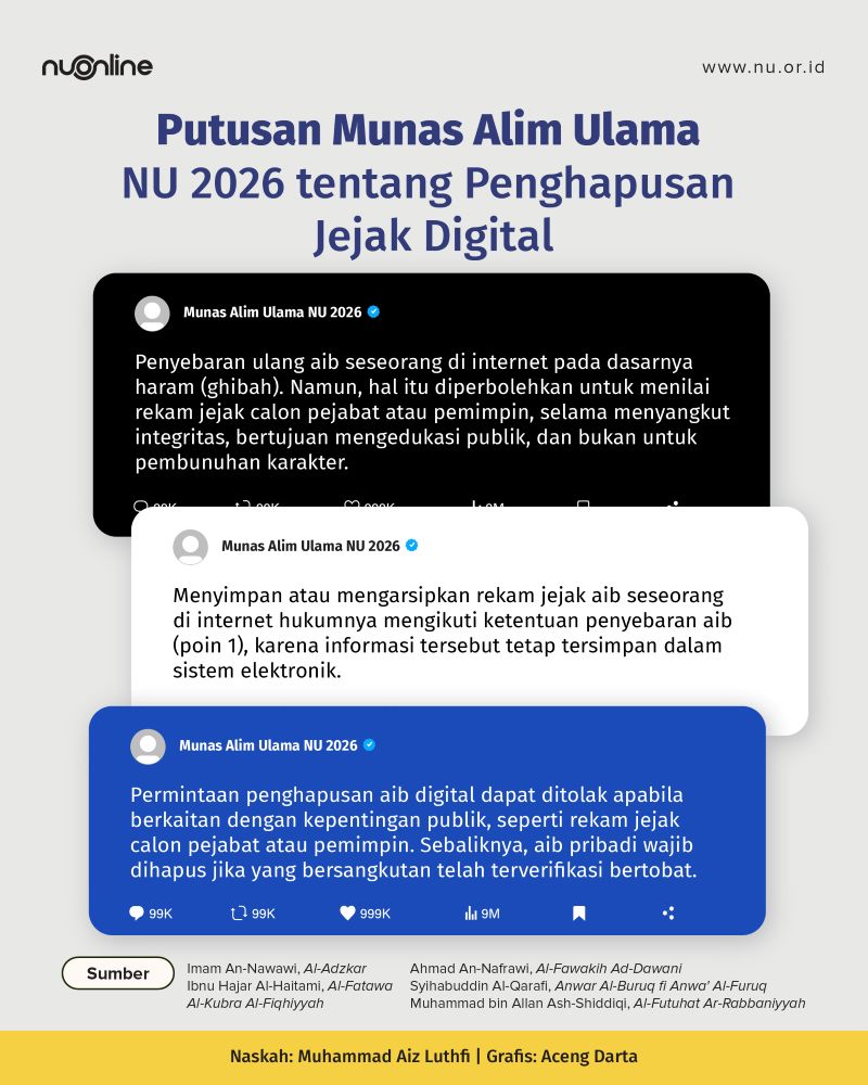 Putusan Munas NU 2026 tentang Jejak Digital