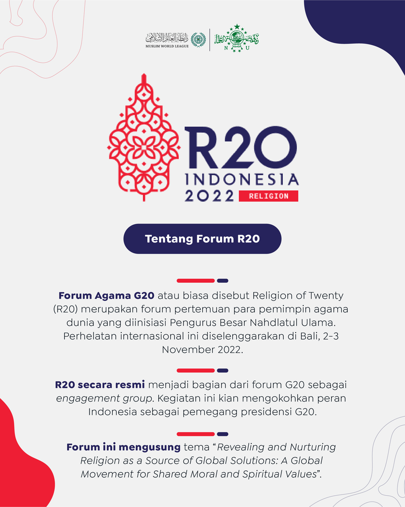 Apa itu R20, Forum Internasional Pemimpin Agama?