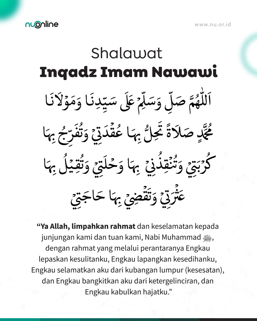 Shalawat Inqadz Imam Nawawi