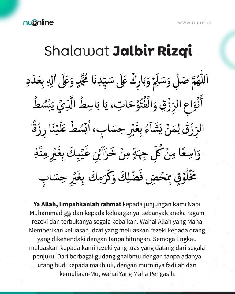 Shalawat Penarik Rezeki