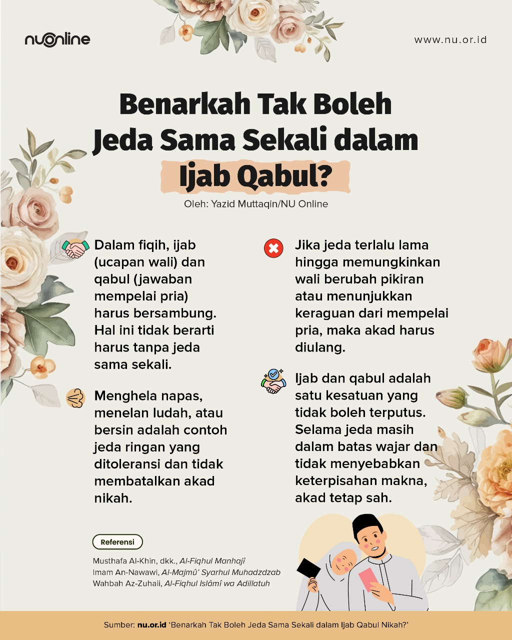 Tak Boleh Jeda saat Ijab Qabul Nikah?